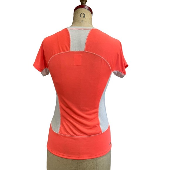 The North Face Womens Flashdry T-Shirt Orange V-Neckline Athletic S - Picture 5 of 7